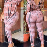 Women's Fashion Waist Shaping Hip Lift Seamless High Elastic Print Casual Yoga Pants Top Suit